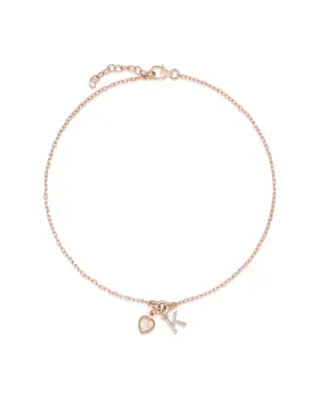 925 Sterling Silber Fußkette mit 18K-Rosévergoldung aus der Sternenauge Manufaktur, perfektes Geschenk zu Weihnachten und zum Geburtstag