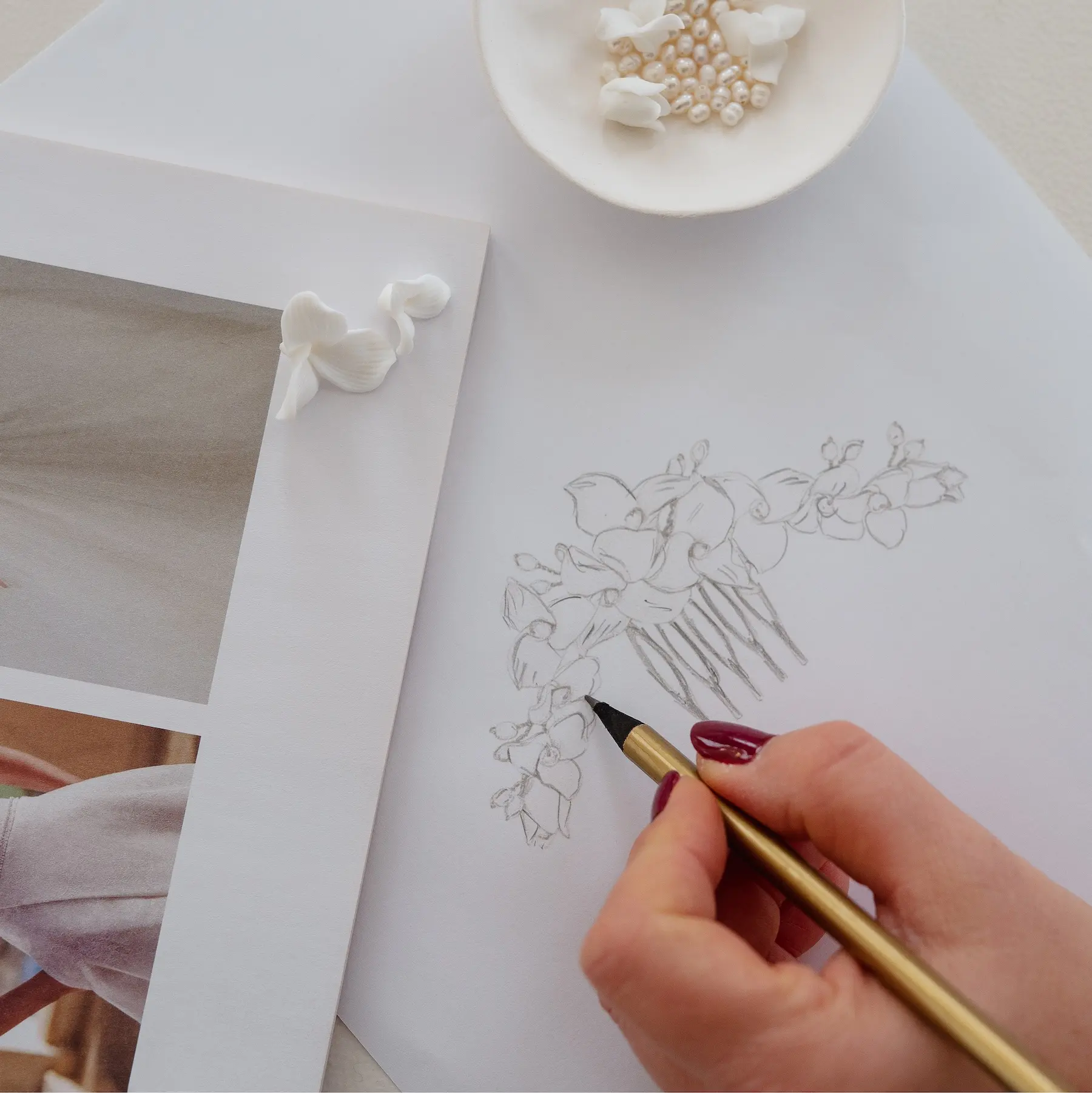 Design Kreation in der Sternenauge Brautschmuck Manufaktur