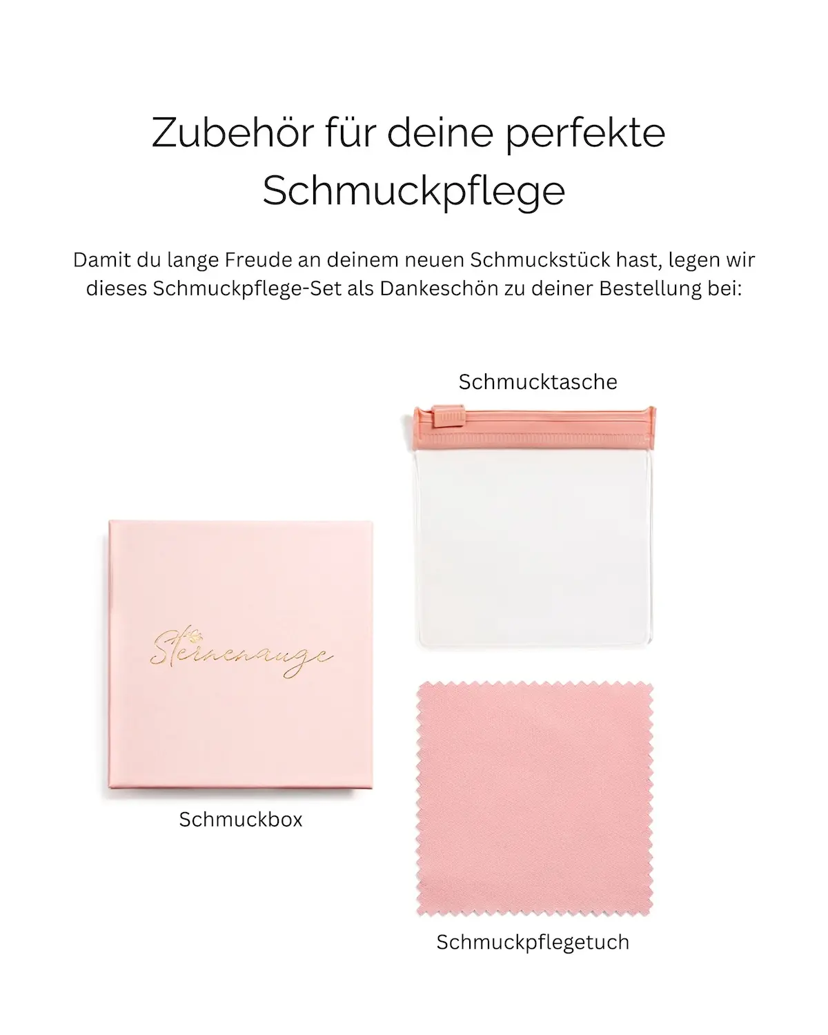 Schmuckpflege-Set als Beilage zu unserer Bella Halskette