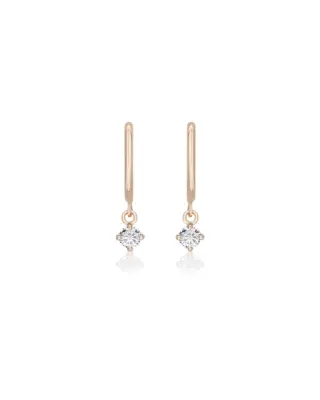 Braut-Creolen mit Zirkonia aus 925 Sterling Silber mit 18K-Rosévergoldung von Sternenauge